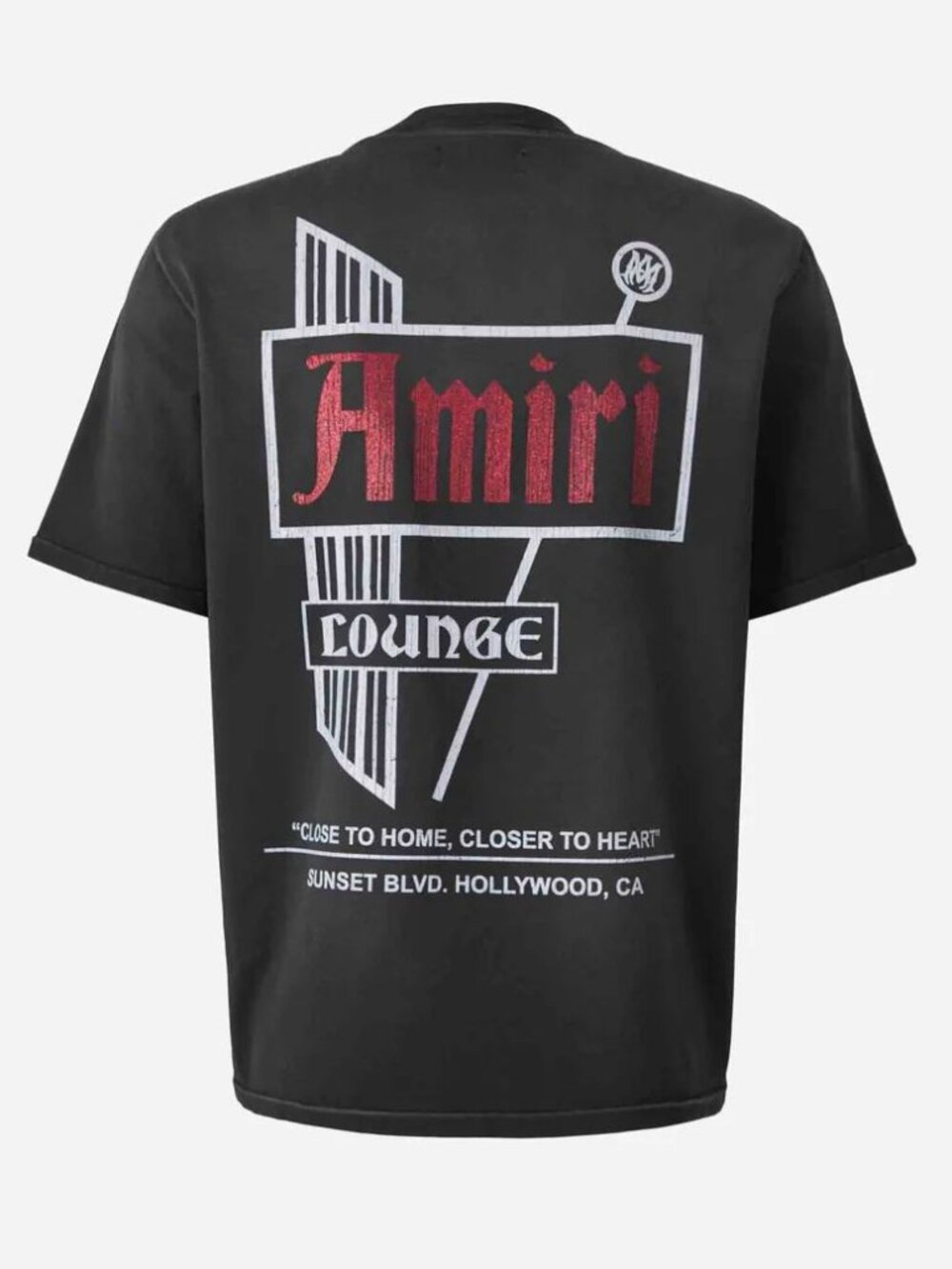 AMIRI MEN'S BLACK SHORT SLEEVE COTTON T'SHIRT MEDIUM